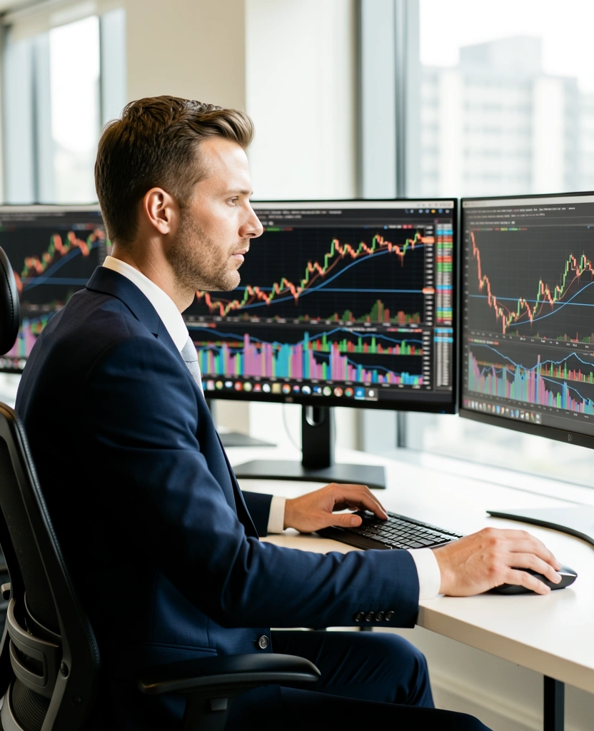 Financial professional at work